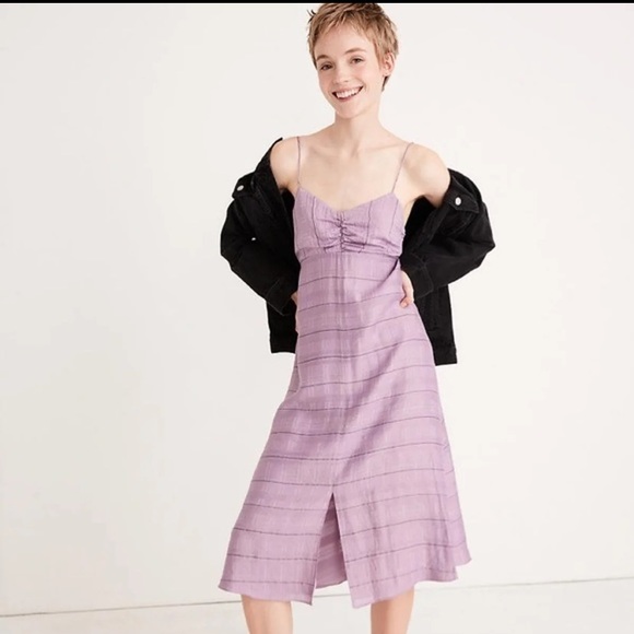 Madewell Dresses & Skirts - ✨Madewell purple tie back midi dress